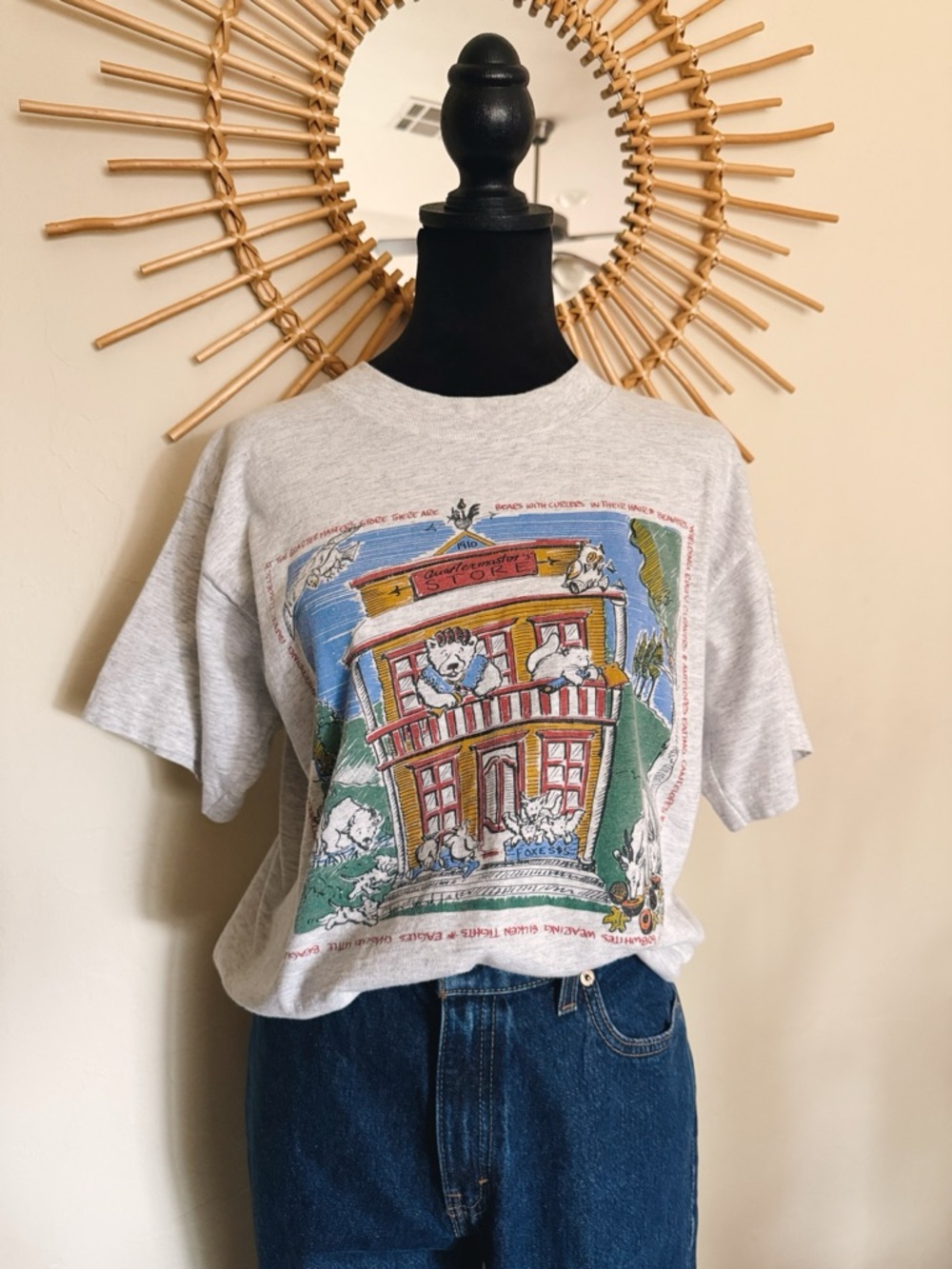 1990s Animals Quartermasters Store Single Stitch Tee